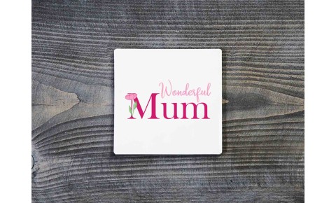 Wonderful Mum Ceramic Coaster